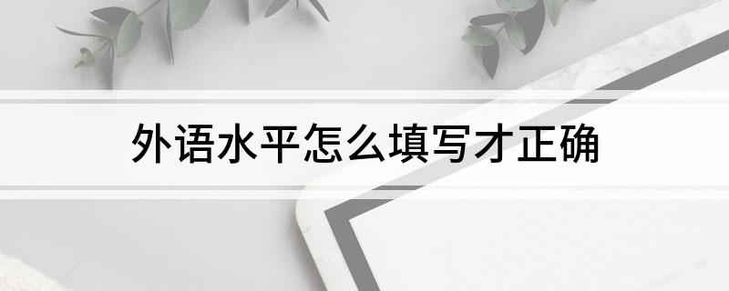 开元体育官网外语水平怎么填写才正确(图1)