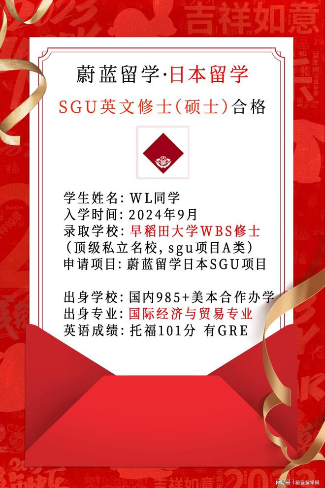 开元体育官网最新版日本留学商科早稻田大学wbs商学院SGU修士申请条件及案例(图2)