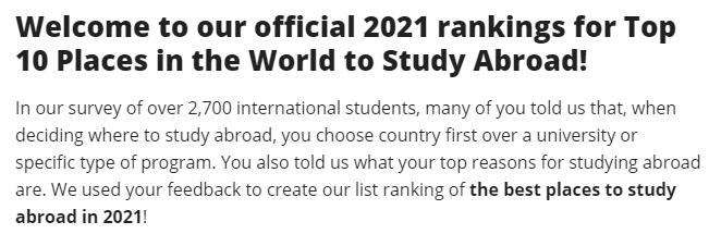 开元体育2021全球十大最佳留学国家排名出炉哪个国家最受留学生喜爱呢？(图2)