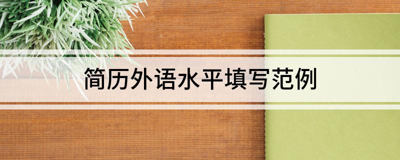 开元体育官网最新版简历外语水平填写范例(图1)