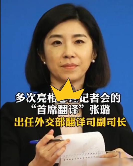 开元体育官网外交部翻译“女星”张璐因一句翻译走红现升职当代人的榜样(图3)