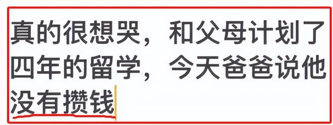 开元体育官网女大学生计划了4年的留学准备出国读研因爸爸没攒钱而泡汤(图3)